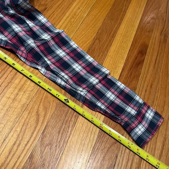 Sugar Cane Lightweight Plaid Button Down Shirt Size Large Made In USA Toyo Japan - Picture 6 of 10